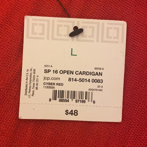 Liz Claiborne Lightweight Open-Front Cardigan Sweater - Picture 5 of 6